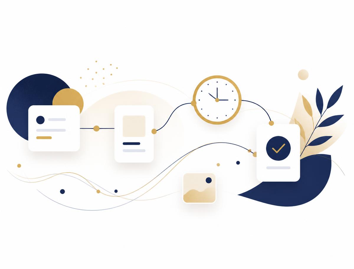 Illustration of a simple automated workflow running on its own